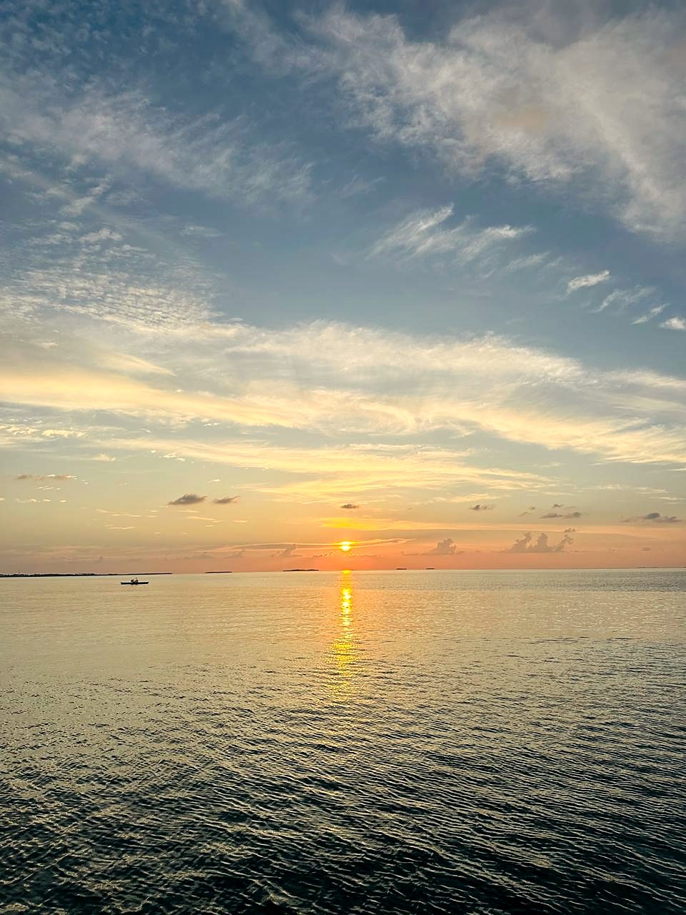 JA Manafaru, Maldives — sunset from a villa.